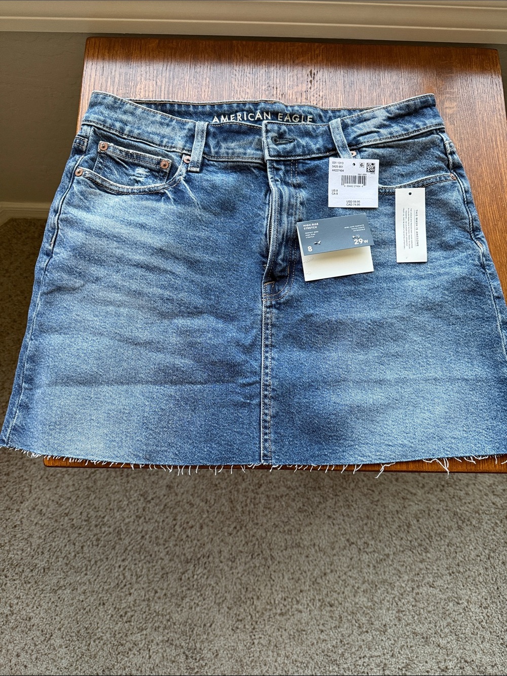 American Eagle Outfitters Stretch High-Waisted Perfect Mini Skirt